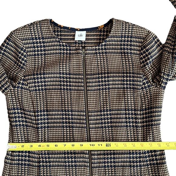 Cabi 3902 Flounce Hem Plaid Longline Full-Zip Jacket 2 Way Zipper Women’s Size S - Picture 11 of 15